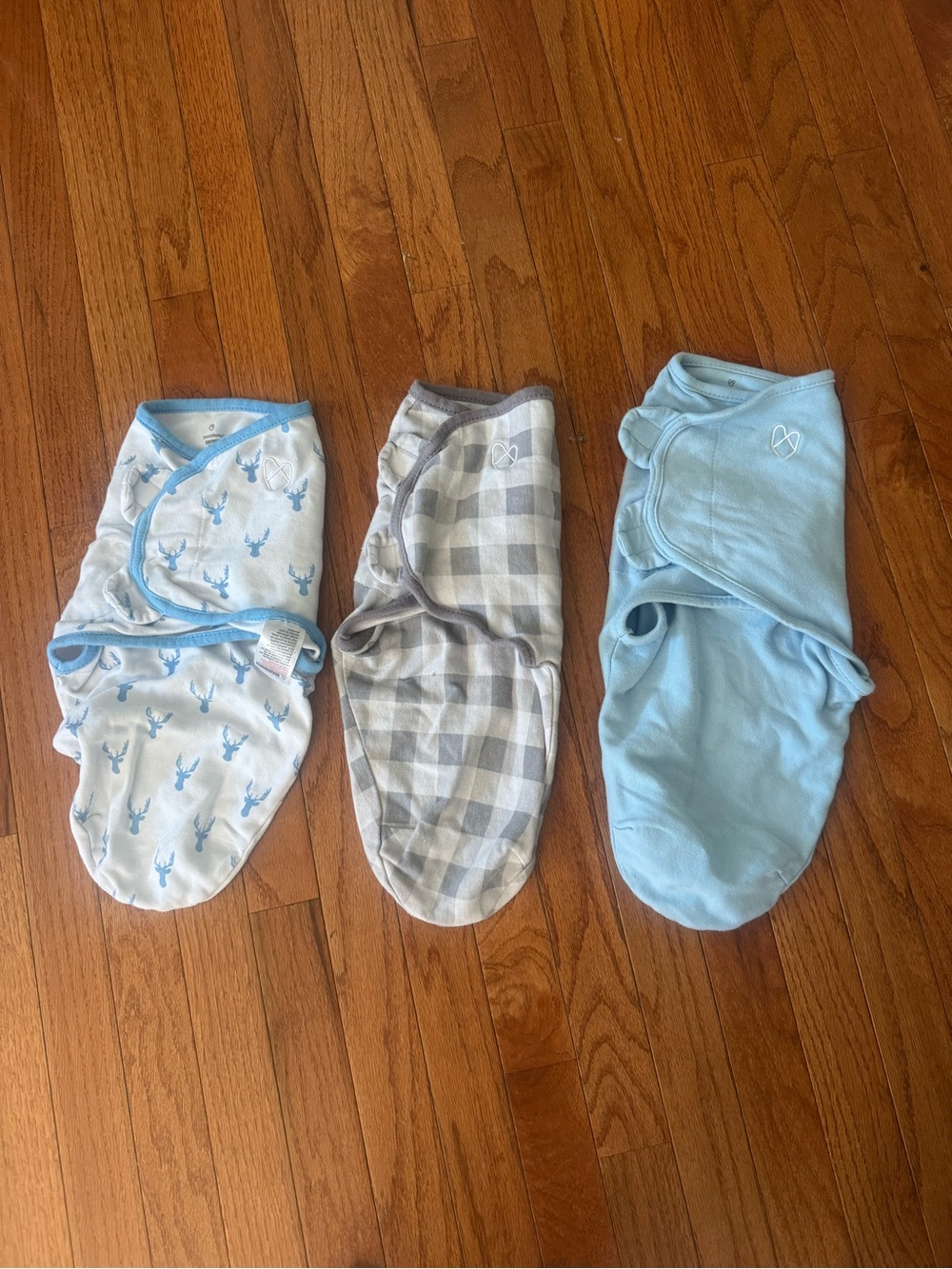 SwaddleMe Baby Sleep Sack Trio in Light Blue, Gray and White